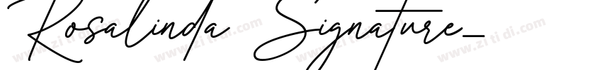 Rosalinda Signature字体转换